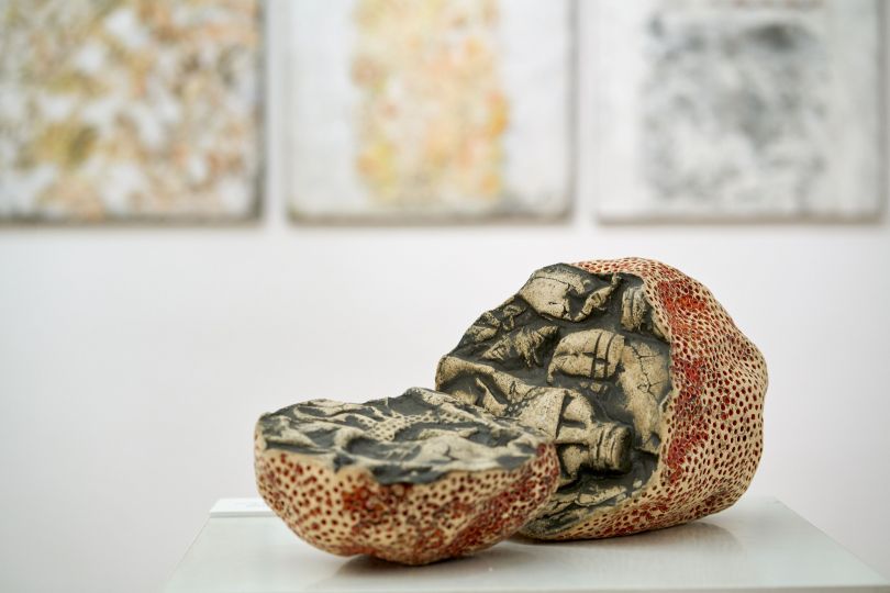 Ceramic sculpture by Olga Duster and Dana Yakimchuk